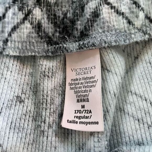 Victoria’s Secret Grey Plaid Long Pajama PJ Set M - Picture 7 of 10